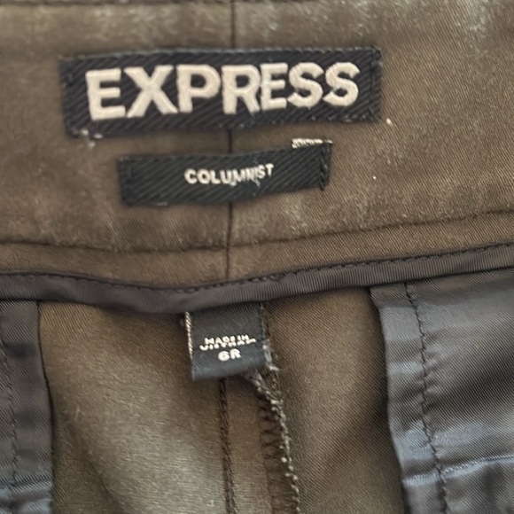 Express Columist Skinny Mid Rise Slim Leg Trouser Dress Pant Black 6R - Picture 5 of 11